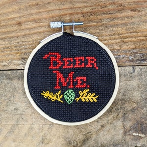 Beer Me Cross Stitch Pattern - PDF DOWNLOAD