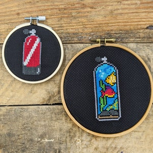 Scuba Diving Cross Stitch 2-Pattern Bundle - PDF DOWNLOAD