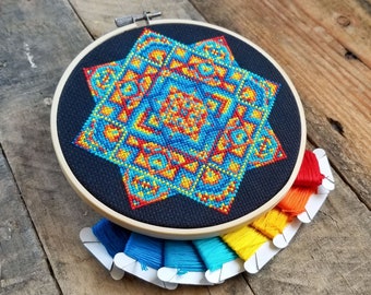 Southwest Mosaic Cross Stitch Pattern - Instant PDF DOWNLOAD