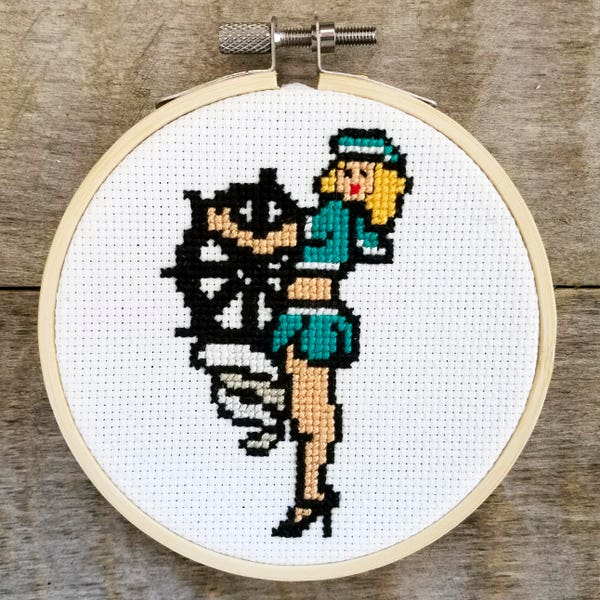 Sailor Pinup Girl Cross Stitch Pattern - PDF DOWNLOAD