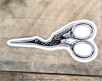 Embroidery Scissors Sticker