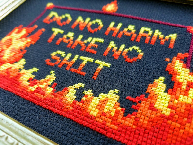 Do No Harm Take No Sht Cross Stitch Pattern PDF DOWNLOAD Etsy