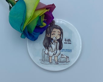 Wei Wuxian Baby Wei Ying The Untamed Mo Dao Zu Shi MDZS Chibi Ceramic Coaster-Original XFX Artwork 肖战 Xiao Zhan Xiao Fei Xia-Rights reserved