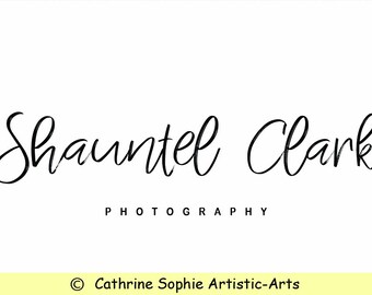 Beautiful Signature Photography logo, Premade Watercolor Logo , Modern Watermark Logo, Handwriting Font Logo V70
