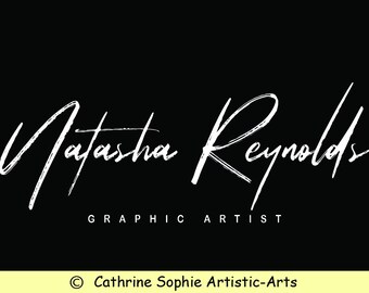 Beautiful Signature Photography logo, Premade Watercolor Logo , Modern Watermark Logo, Handwriting Font Logo V86