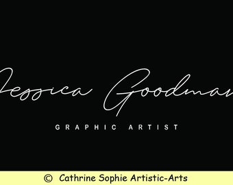 Beautiful Signature Photography logo, Premade Watercolor Logo , Modern Watermark Logo, Handwriting Font Logo V93