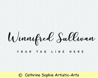 Beautiful Signature Photography logo, Premade Watercolor Logo , Modern Watermark Logo, Handwriting Font Logo V53