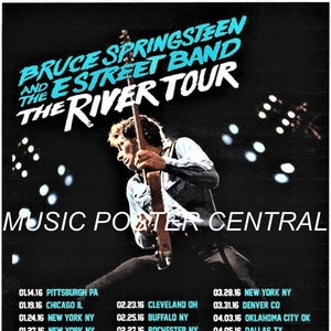 Bruce Springsteen and the E Street Band 11x17 2016 Color Tour Poster.