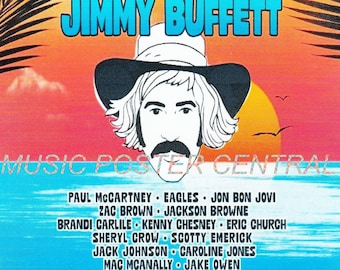 Jimmy Buffett &quot;Keep the party going&quot; 4/11/24 Hollywood Bowl Tribute Concert 11x17 Concert Poster