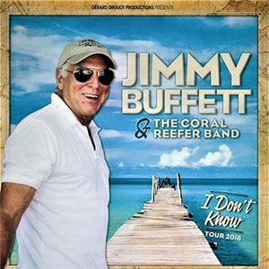 Jimmy Buffett And The Coral Reefer Band 11 x 17 &quot;I don&#39;t Know&quot; Paris Concert Poster