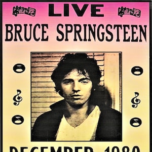 Bruc Springsteen 1980 Nassau Coliseum 11x14 Color Poster