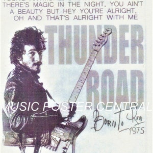 Bruce Springsteen 1975 Born To Run 11x17 Poster