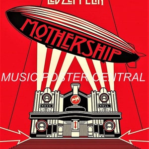 Led Zeppelin Poster Mothership - Etsy