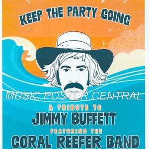 Jimmy Buffett &quot;Keep the party going&quot; Hard Rock/Atlantic City 1/24/2025 11x17 Color Poster-Brand New~/)~
