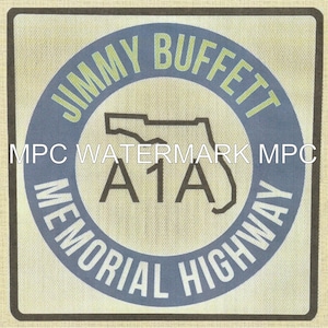 Florida A1A Jimmy Buffett Memorial Sign 12x12 High Gloss Color Poster-NEW ~~/)~~