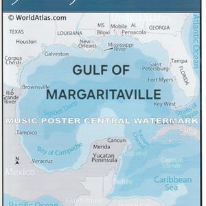Jimmy Buffett Gulf Of Margaritaville 11x14 Color Poster
