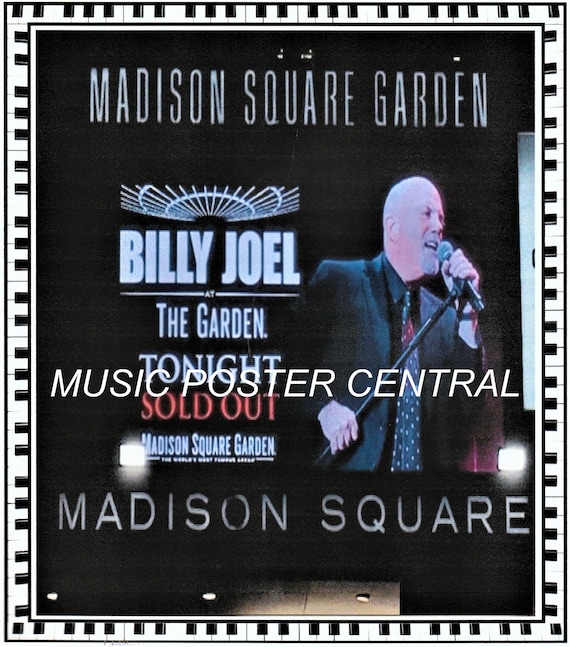 Billy Joel Sold Out Madison Square Garden Marquee 11x14 Poster - Etsy