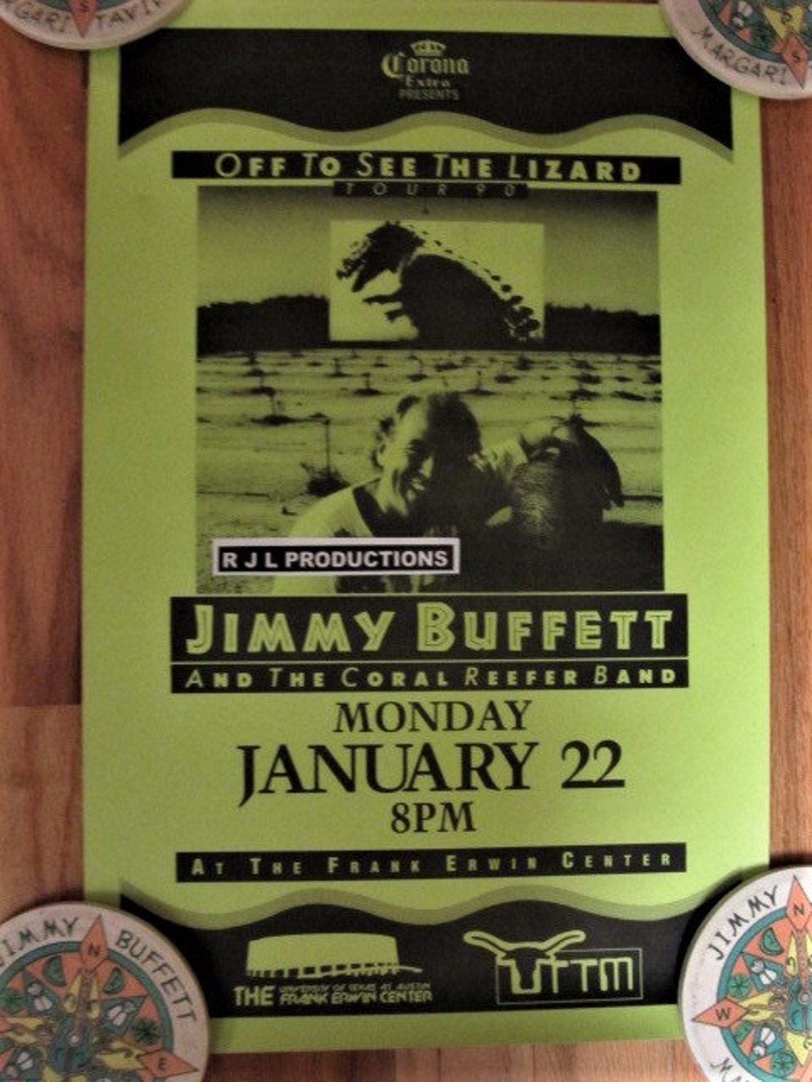 Jimmy Buffett 1990 Corona Extra Presents off to See the Lizard Etsy