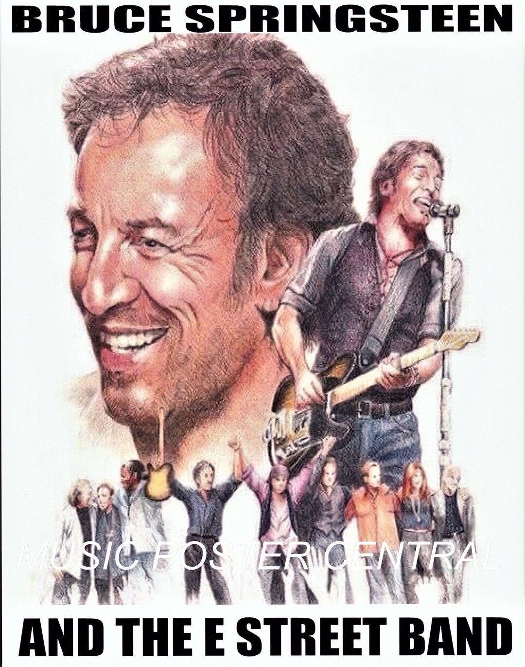 Bruce Springsteen Caricature 11x14 Poster - Etsy