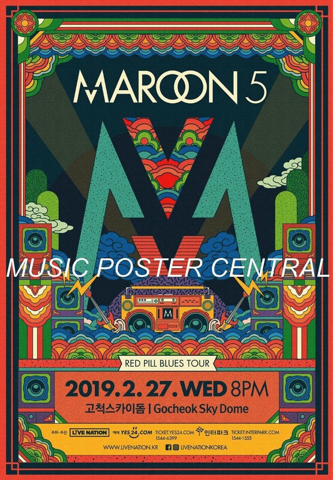 Amazon.co.jp: リトグラフ 2019年 日本公演グッズ マルーン5