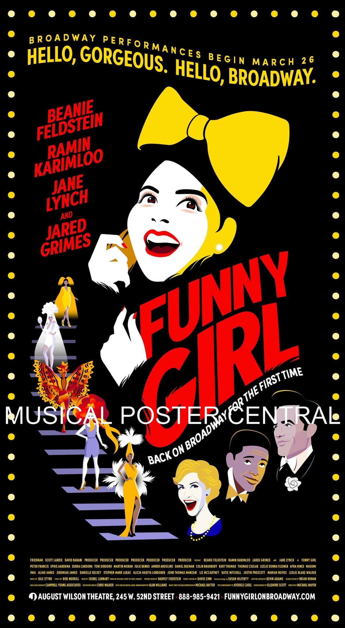 Funny Girl Broadway Musical 11x17 Color Poster Etsy