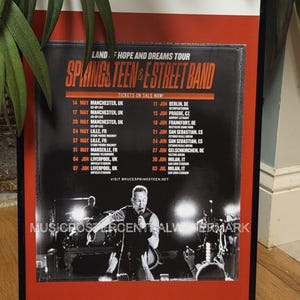 Bruce Springsteen Land Of Hope And Dreams 2025 11x14 Tour Poster