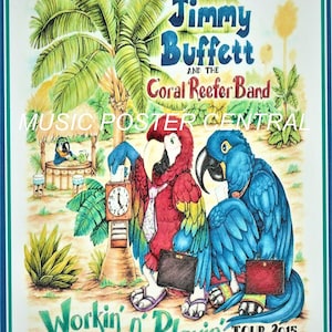 Jimmy Buffett Work'n n' Playin Tour 2015 11x17 Color Poster