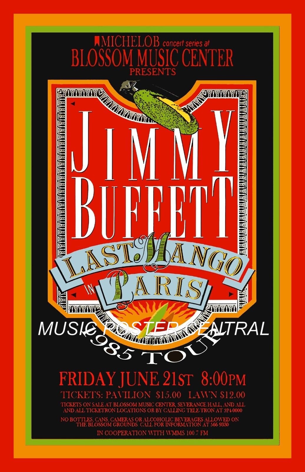 Jimmy Buffett "Last Mango in Paris" 11x14 Color Poster