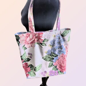 Floral Tote Bag/Project Bag. Gorgeous Colors!