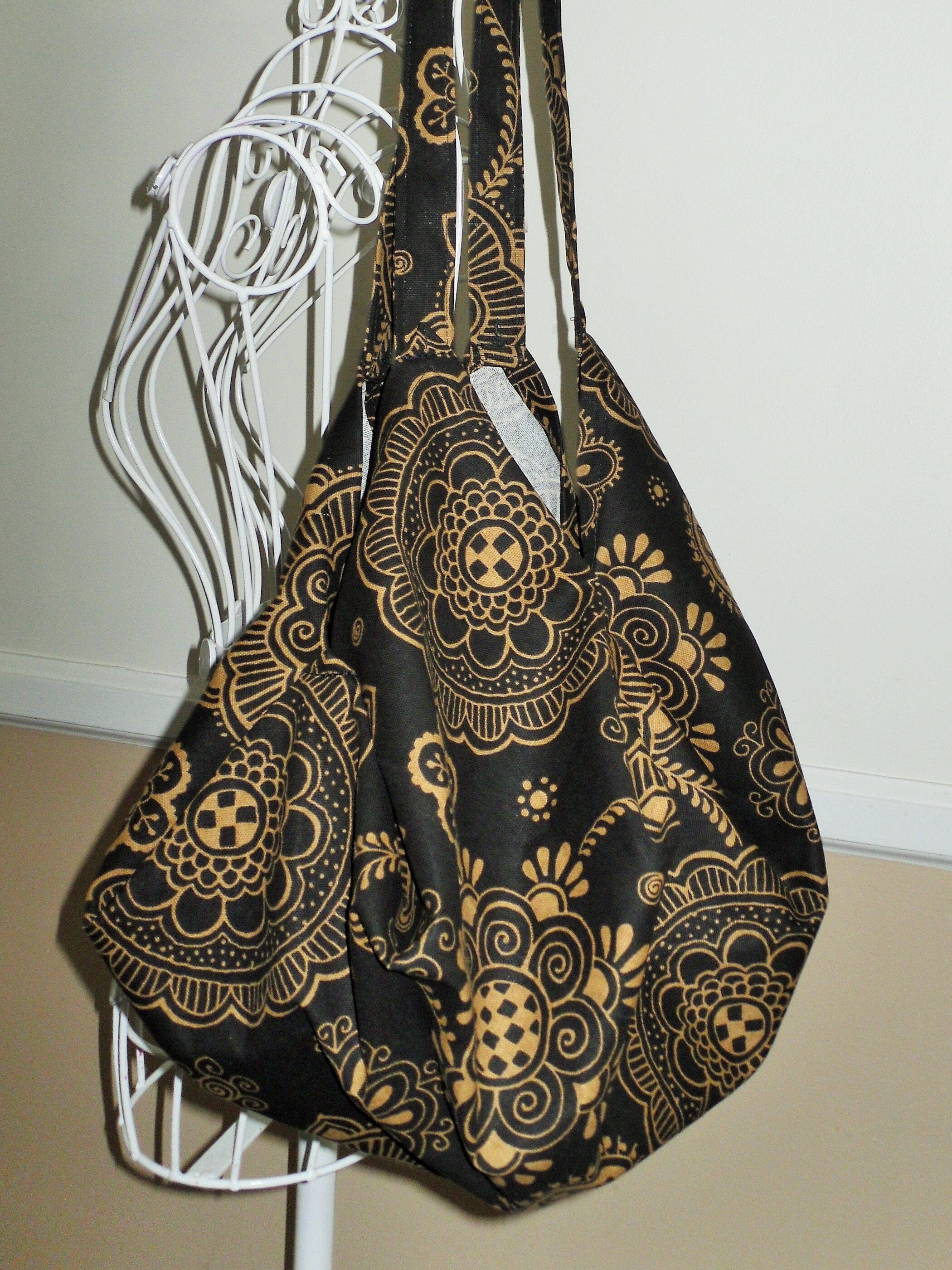 Fabric Shoulder Bag Large Hobo/hippie Style Bag 