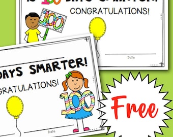 100 Days Of School Certificate - Free Download | Free 100 Days Of School DIY Project Idea