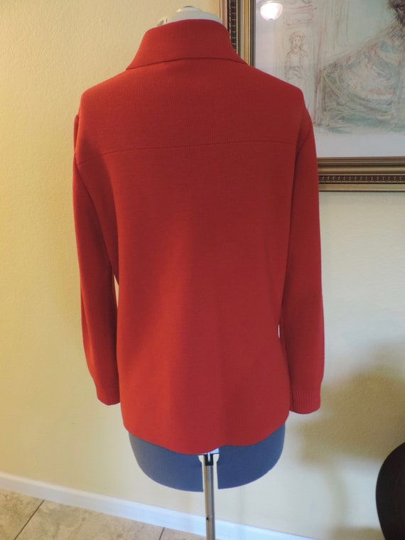 Vintage Dorce Wool Knitwear Red Cardigan Size M W… - image 3