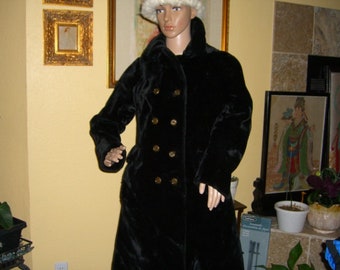 Vintage Tissavel Vintage Faux Fur 1960 Black Coat from The Up to Date Troy NY