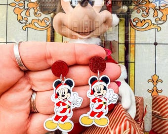 Santa Mr mouse stud earrings