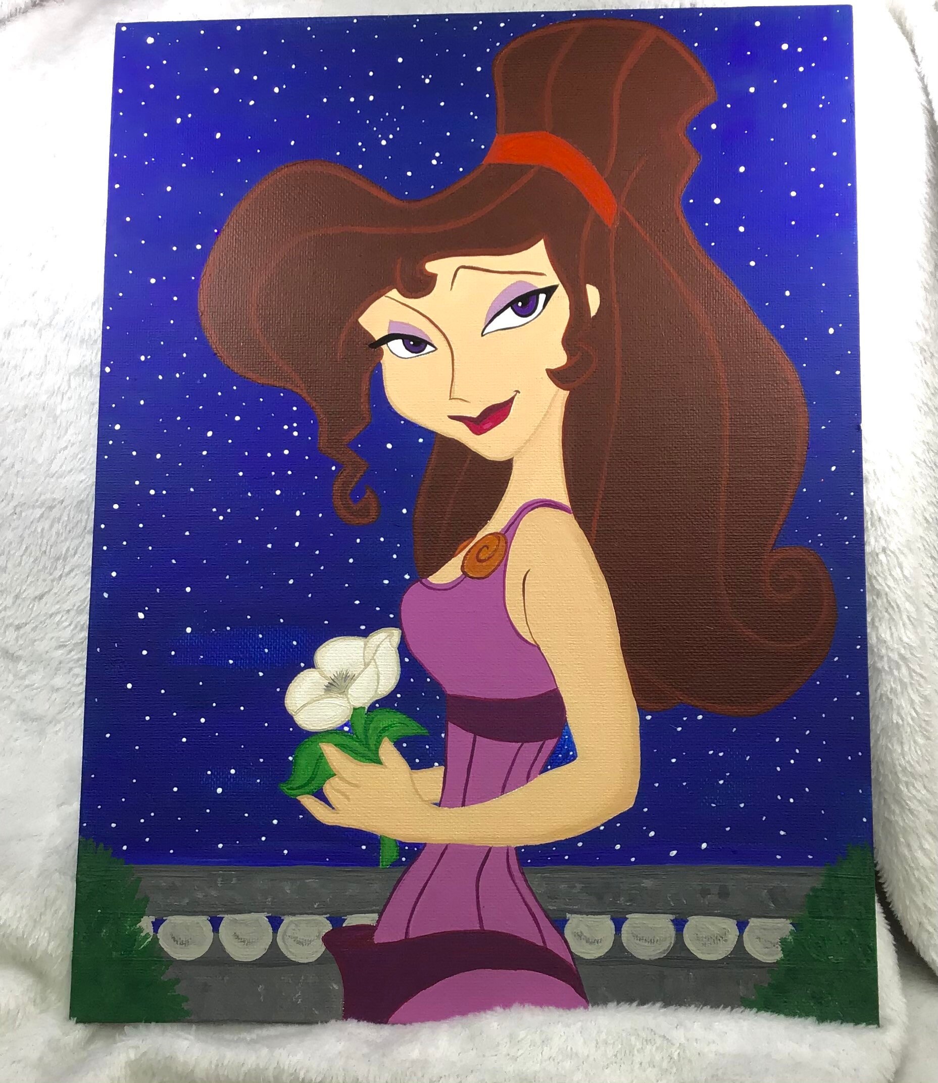 Meg From Hercules Disney Inspired Canvas Panel Painting Etsy