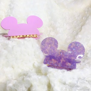 Mouse ear inspired hair clips