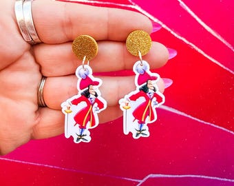 Pirate/Hook villain stud earrings