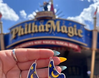 Sorcerer mouse hat dangle earrings