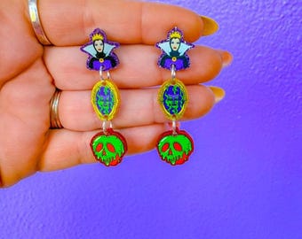 evil queen stud earrings