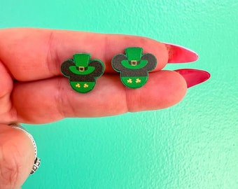 St. Patrick’s Day Mickey Mouse stud earrings