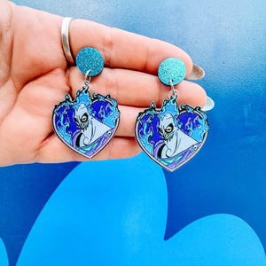 Hades heart stud/ dangle earrings