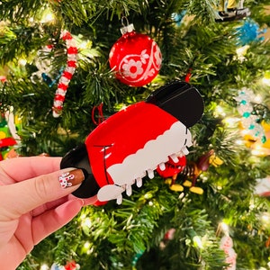 Santa mouse claw clip