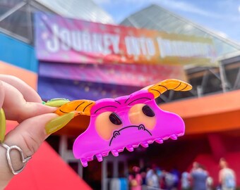 Purple dragon  inspired hair clip