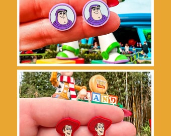 Buzz and Woody stud earrings