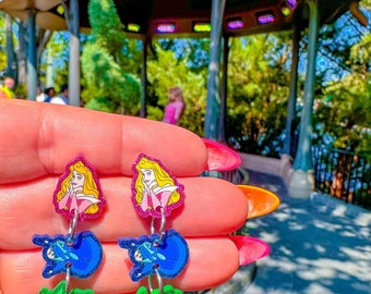 Sleeping princess  inspired stud earrings