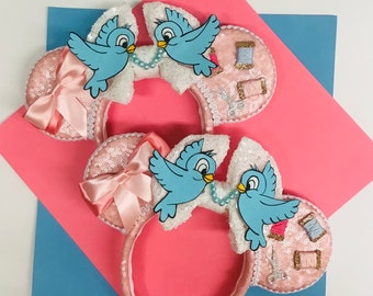 Pink Cinderella mickey ears