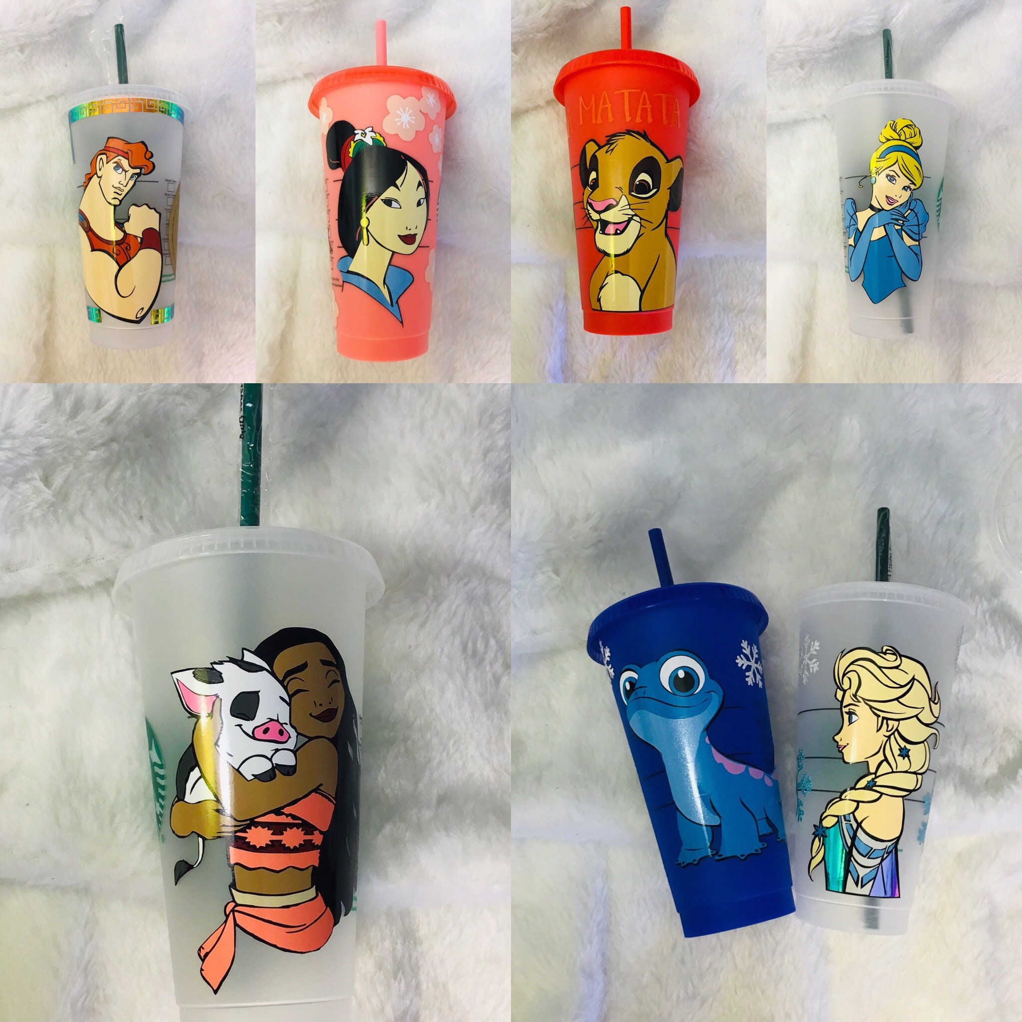 Disney character Starbucks cups Etsy