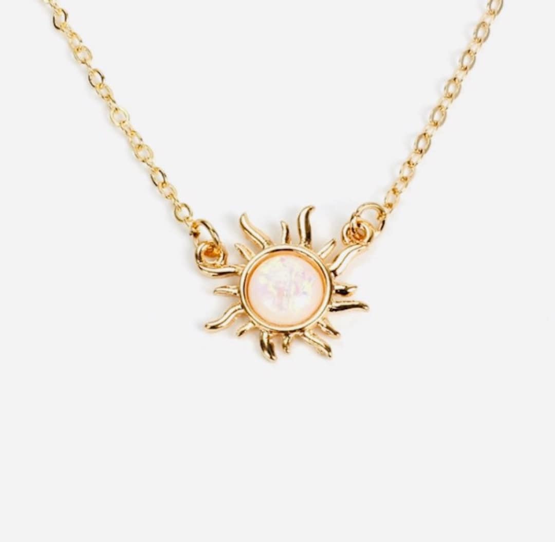 [DOL] 韓国☆Sunny weather necklace Sun Pendant Necklace, Sun Pendant Yellow Gold - Etsy