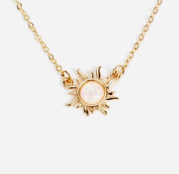 Rapunzel Sun Necklace, Woman Jewelry ,Fashion Wedding Party Accessories  Gold Plated, Opal Sun Pendant ,Rapunzel Choker, Gift - AliExpress