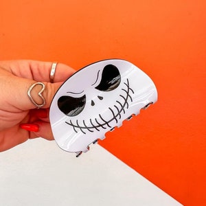 Skellington  inspired hair clip